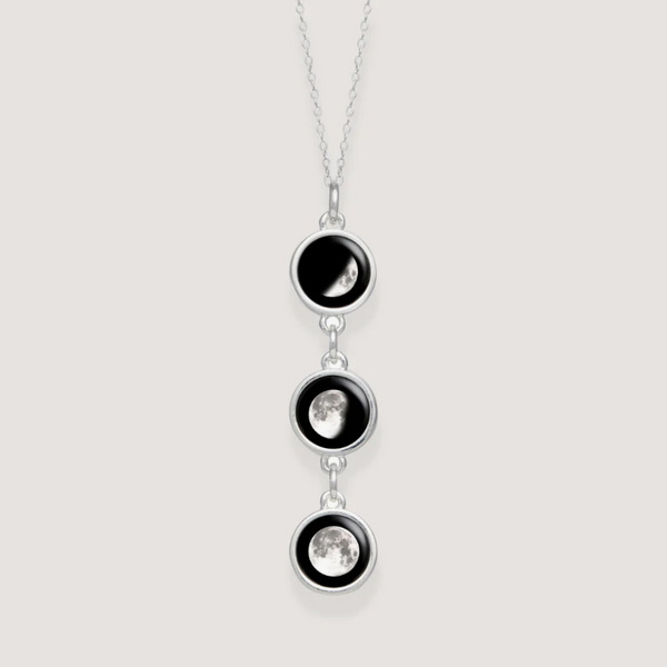 Mini Usambara three drop silver pendant