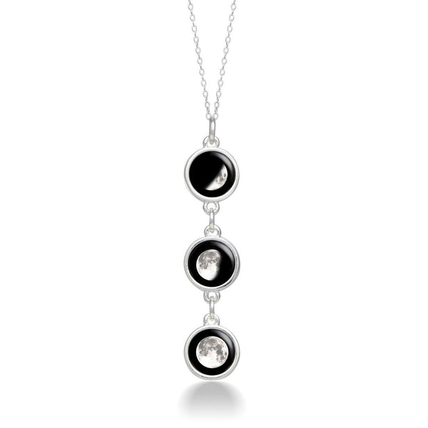 Mini Usambara three drop silver pendant