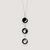 Mini Usambara three drop silver pendant