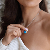 luna pendant in stainless steel