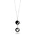 Mini Ituri two drop silver pendant