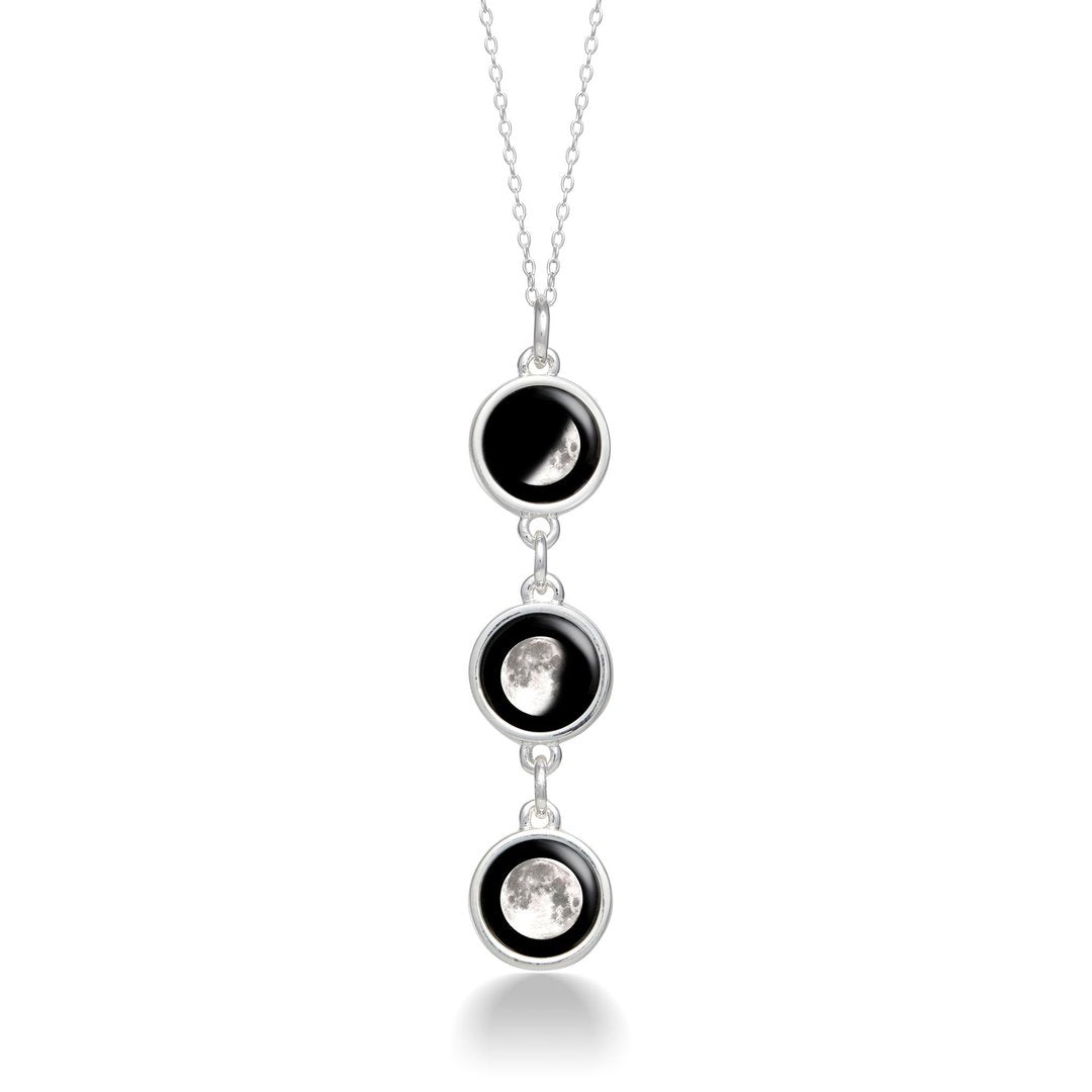 Mini Usambara three drop silver pendant