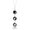 mini usambara three drop silver pendant