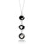 Mini Usambara three drop silver pendant
